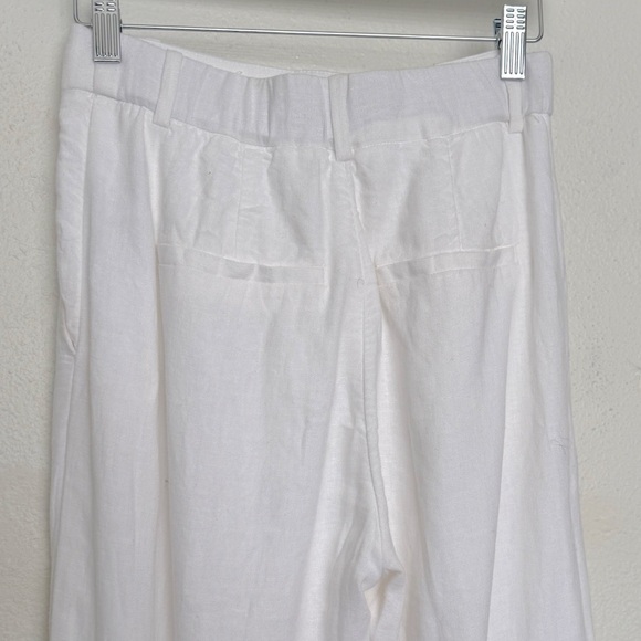 Abercrombie Fitch Sloane High Rise Tailored Linen Blend Wide Leg Pant 24/00L - Picture 7 of 12